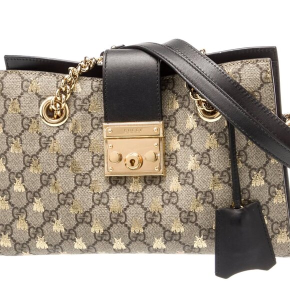 Gucci GG Supreme Padlock Purse with Golden Honey Bees Excellent Condition - Picture 3 of 7